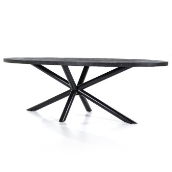  Eettafel Oscar 200x110 - zwart meubelen