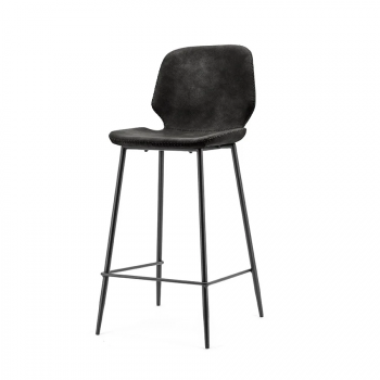 barstoelen Bar chair Seashell high - black BY-BOO