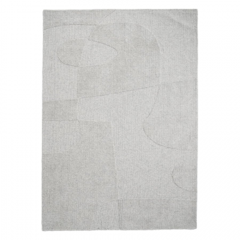 tapijten Carpet Yuka 160x230 cm - light grey BY-BOO