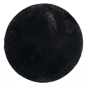tapijten Carpet Zena round - black BY-BOO
