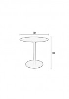 Tafel Snow side table ROUND M Zuiver