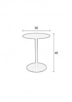 Tafel Snow side table Round S Zuiver