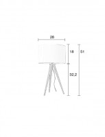 Verlichting Tripod Wood table lamp Zuiver