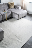 tapijten Carpet Yuka 190x290 cm - light grey BY-BOO