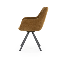 Stoelen Bliss with armrest - mustard BY-BOO